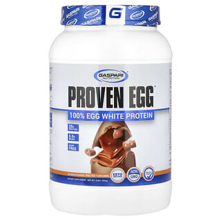 Gaspari Nutrition, Huevo probado, 100% de proteína de clara de huevo, Carmelo salado, 900 g (2 lb)