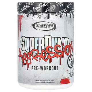 Gaspari Nutrition, SuperPump Aggression Pre-Workout, Aggression Pre-Workout, Fruit Punch Fury, 450 g