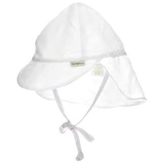 Green Sprouts,  قبعة الحماية من الشمس ، 0-6 أشهر ، بيضاء ، قطعة واحدة