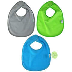 Green Sprouts, Stay-Dry Bibs, 3-12 Months, Aqua, 10 Pack