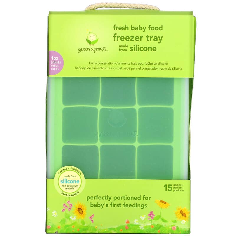 Bac de congélation d'aliments frais pour bébés, Vert, 1 plateau