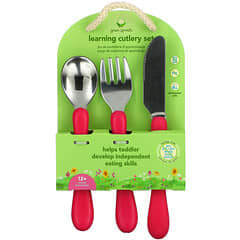 Green Sprouts, Learning Cutlery Set, 12+ Months, Pink, 1 Set