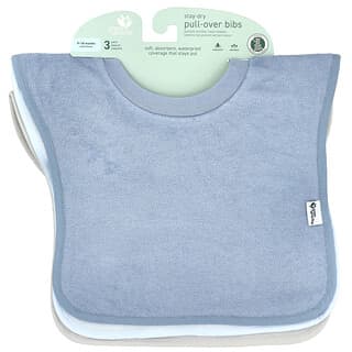 Green Sprouts, Stay-Dry Pull-over Bibs, Lätzchen zum Überziehen, 9–18 Monate, mehrfarbig, 3er-Pack