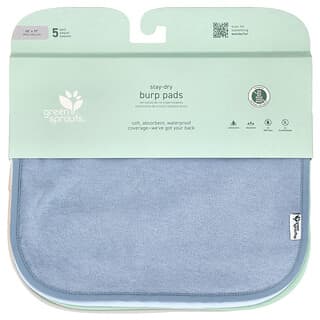 جرين سبراوتس‏, Stay Dry Burp Pads, Multicolor, 5 Pads