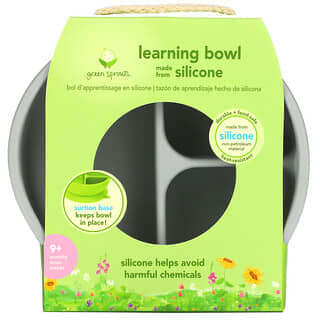Green Sprouts, Learning Bowl, для детей от 9 месяцев, серый, 1 миска
