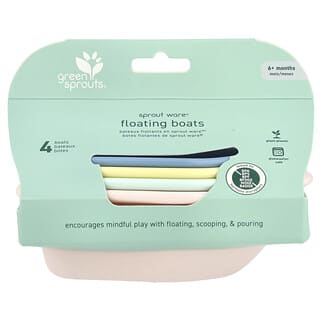 Green Sprouts, Sprout Ware® Floating Boats, 6+ Months, Multicolor, 4 Boats