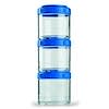 Portable Stackable Containers, Blue, 3 Pack, 100 cc Each