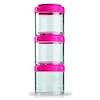 Portable Stackable Containers, Pink, 3 Pack, 100 cc Each