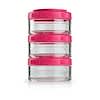 Portable Stackable Containers, Pink, 3 Pack, 60 cc Each