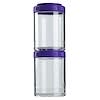 Portable Stackable Containers, Purple, 2 Pack, 150 cc Each