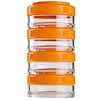 Portable Stackable Containers, Orange, 4 Pack, 40 cc Each