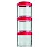 Portable Stackable Containers, Red, 3 Pack, 100 cc Each
