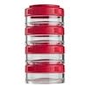Portable Stackable Containers, Red, 4 Pack, 40 cc Each