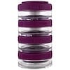 Portable Stackable Containers, Plum, 4 Pack, 40 cc Each