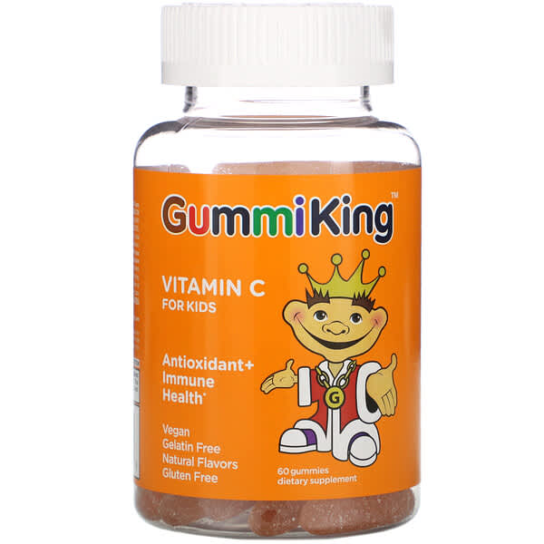 GummiKing, Vitamin C für Kinder, 60 Fruchtgummis
