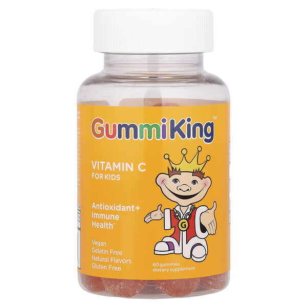 GummiKing, Vitamin C for Kids, Orange, 60 Gummies (30 mg per Gummy)