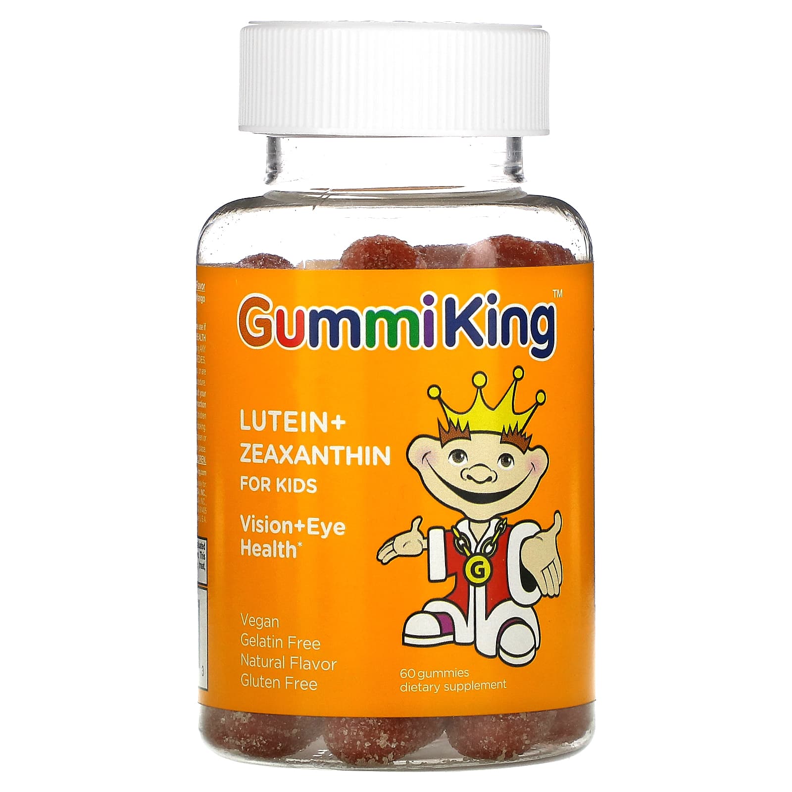 GummiKing, лютеин и зеаксантин для детей, 60 жевательных таблеток со вкусом манго