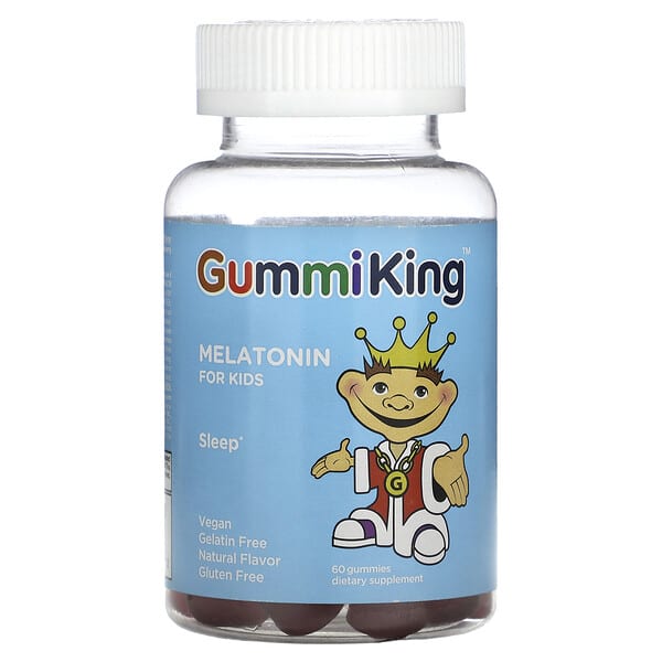 GummiKing, เมลาโทนินสำหรับเด็ก รสสตรอว์เบอร์รี่ บรรจุกัมมี่ 60 ชิ้น