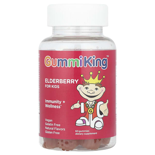 Elderberry for Kids, Immunity + Wellness, Lemon Raspberry, 60 Gummies