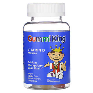 GummiKing, 儿童维生素 D，60 粒软糖