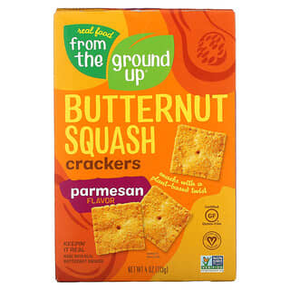 From The Ground Up, Butternut Squash Crackers, Sabor Parmesão, 113 g (4 oz)