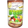 Delicious Greens（デリシャスグリーンズ）8000、チョコレート味、パウダー、300g（10.6オンス）