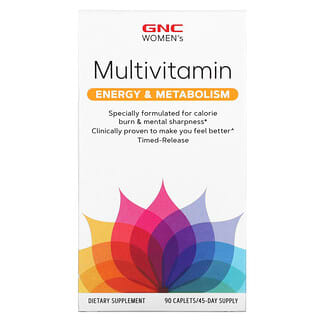 GNC Women's, Women's Multivitamin, Energy & Metabolism, 90 Caplets
