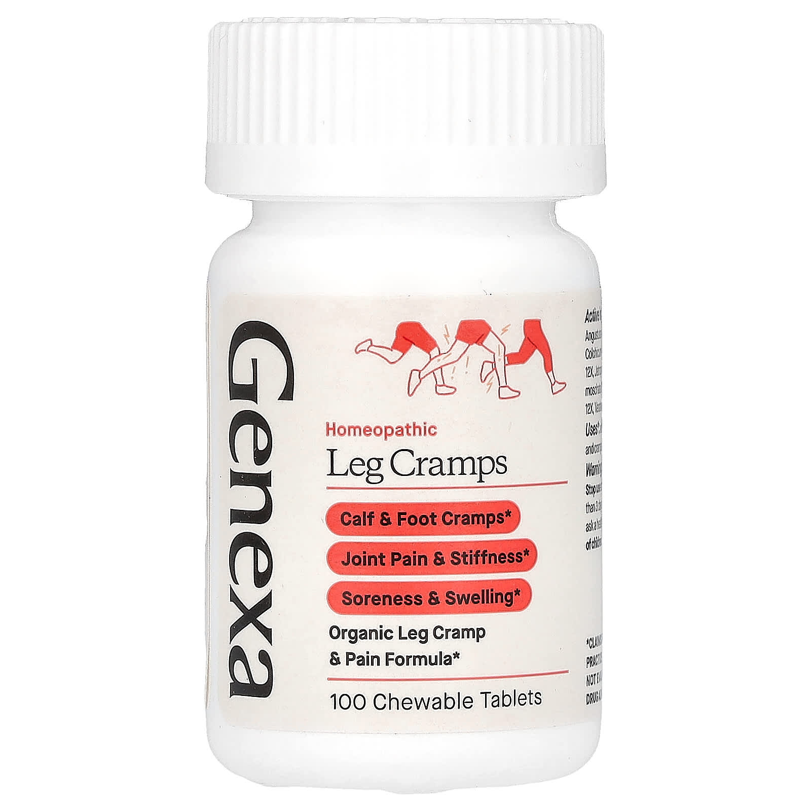 Genexa, Homeopathic Leg Cramps, Organic Leg Cramp & Pain Formula, Grape