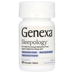Genexa, Sleepology, Organic Nighttime Sleep Aid, Vanilla Lavender, 60 Chewable Tablets