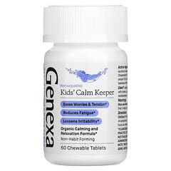 Genexa LLC, Kids´ Calm Keeper, Calming & Relaxation, Ages 3+, Vanilla & Lavender, 60 Chewable Tablets
