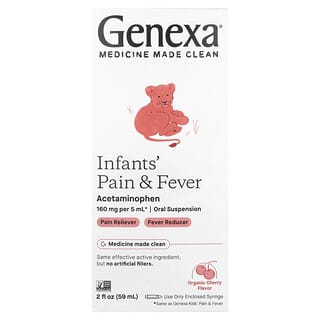 Genexa, Dolor y fiebre para bebés, Cereza orgánica, 59 ml (2 oz. líq.)