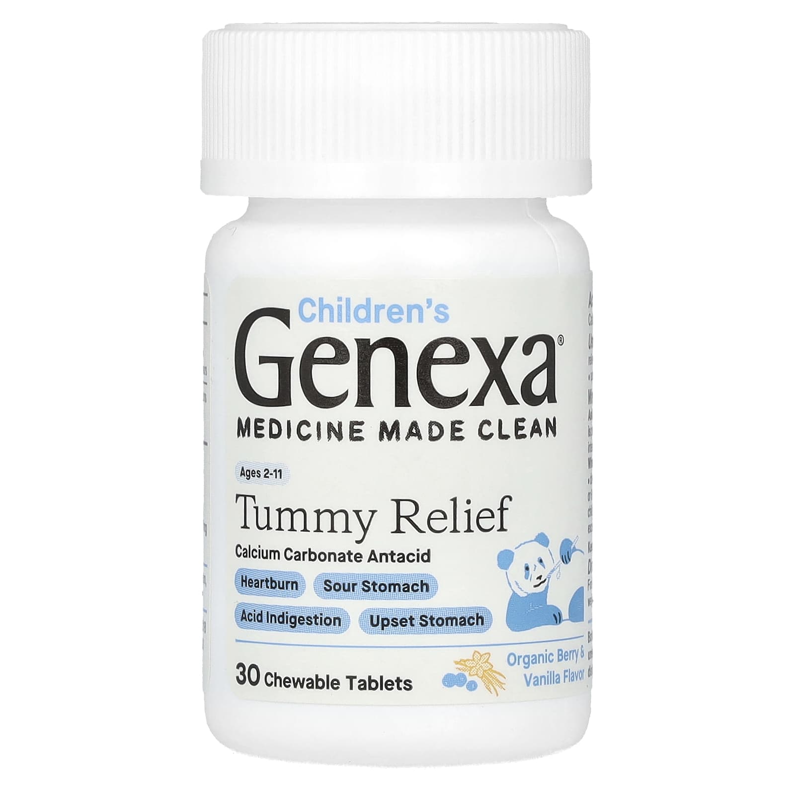 Genexa, Children's Tummy Relief, Ages 211, Organic Berry & Vanilla, 30