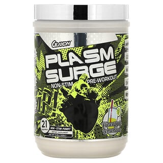 Glaxon, Plasm Surge, Preentrenamiento sin estimulantes, Limonada de piña, 420 g (14,8 oz)