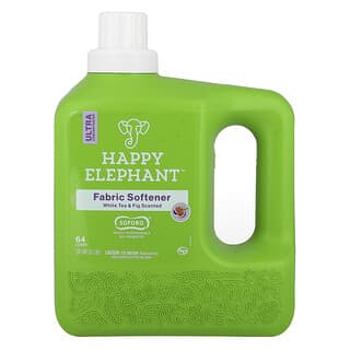 Happy Elephant, Suavizante de telas, Té blanco e higo, 1,89 l (64 oz. líq.)