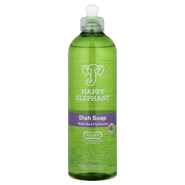 Happy Elephant, 주방 세제, 백차 및 무화과, 0.47l(16fl oz)