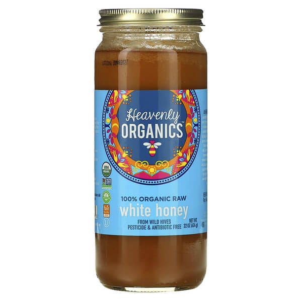 Heavenly Organics, 100 Organic Raw White Honey , 22 oz (624 g)
