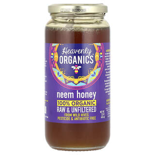 Heavenly Organics, Miel de margousier 100 % biologique, Brut et non filtré, 624 g