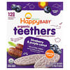 Happy Family Organics, Organic Teethers, Gentle Teething Wafers, Blueberry & Purple Carrot, 12 Packs, 0.14 oz (4 g) Each