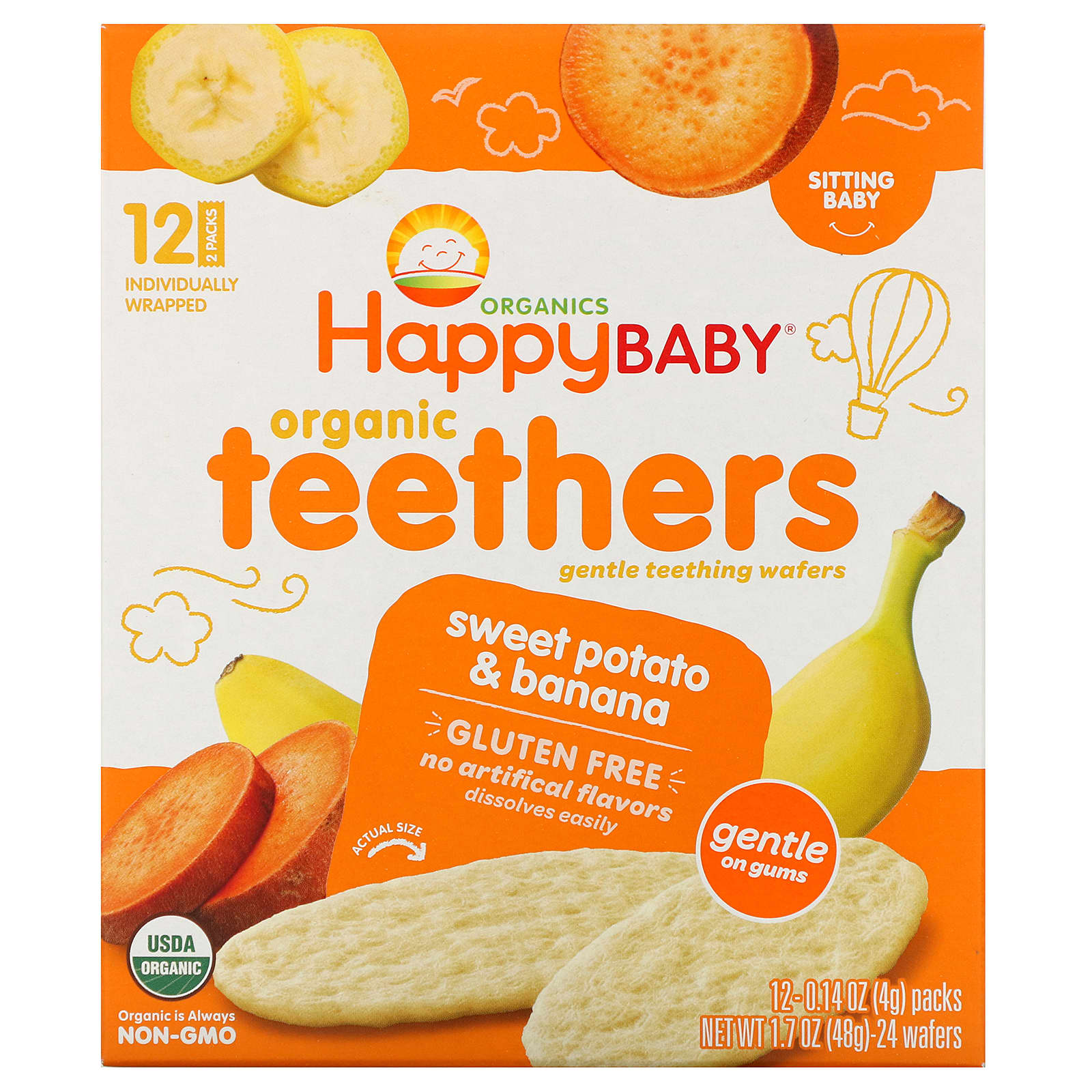 happy baby teething wafers age