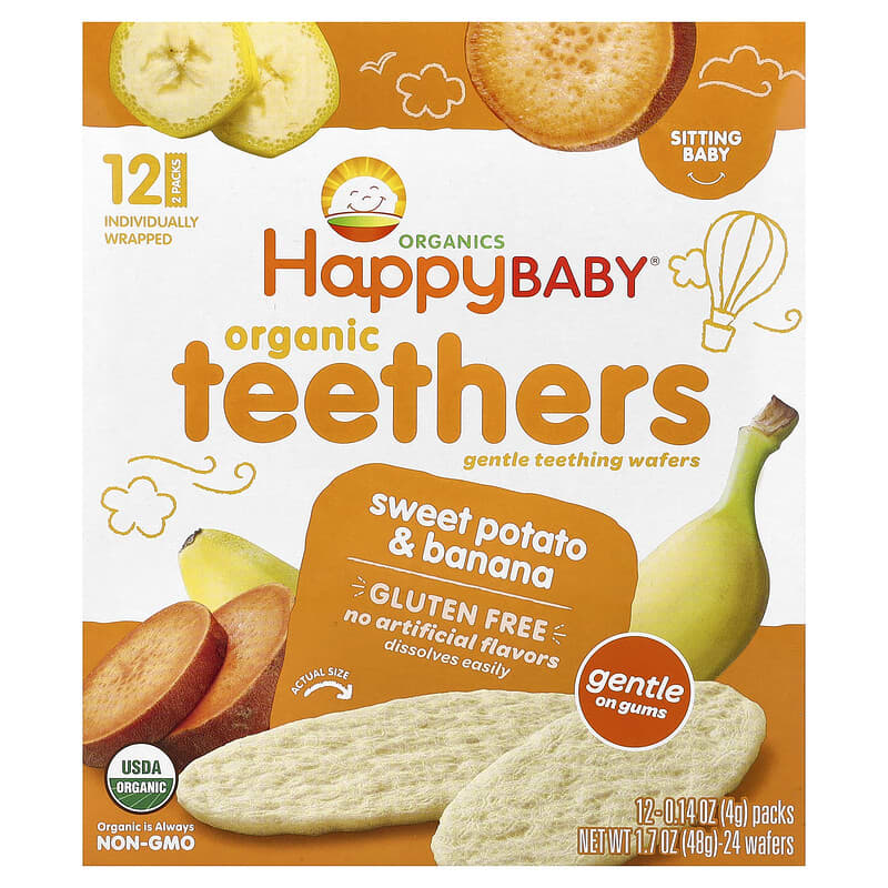 Happy Baby（ハッピーベビー）、オーガニックティーザー、やさしい歯