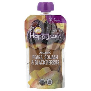 Happy Family Organics, Happy Baby®, Organic Baby Food, Bio-Babynahrung, ab 6 Monaten, Birnen, Kürbis und Brombeeren, 113 g (4 oz.)