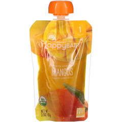 Happy Family Organics, オーガニックベビーフード、ステージ1、マンゴー、99g（3.5オンス）