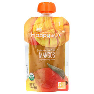 Happy Family Organics, Happy Baby, Organic Baby Food, Stage 1, Mangos, 3.5 oz (99 g)