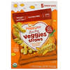 Organics Happy Tot, Love My Veggies, Chickpea Straws Snack Bags, Organic Sweet Potato & Rosemary, 5 Bags, 0.25 oz (7 g) Each