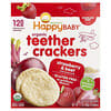 Happy Family Organics, Happy Baby, 유기농 티더 크래커, 딸기 및 비트 함유, 아마란스 함유, 12팩, 각 4g(0.14oz)