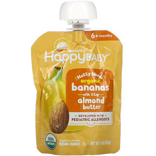Happy Family Organics, Happy Baby, Nussige Mischungen, ab 6 Monaten, Bio-Bananen mit 1/2 TL Mandelbutter, 85 g (3 oz.)