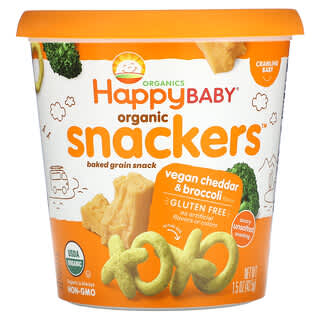 Happy Family Organics, Happy Baby, Bio-Snackers, Veganer Cheddar und Brokkoli, 42,5 g (1,5 oz.)