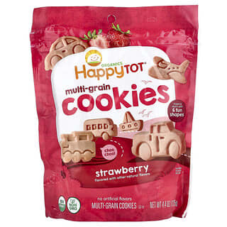 Happy Family Organics, Galletas multicereales, 2 años en adelante, Fresa, 125 g (4,4 oz)
