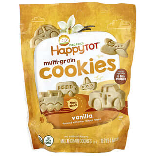 Happy Family Organics, Galletas multicereales, 2 años en adelante, Vainilla, 125 g (4,4 oz)