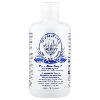 Herbal Answers, Aloe Force Murni, Daun Aloe Vera Cair, 946 ml (29,25 g per Porsi) (32 ons cairan)